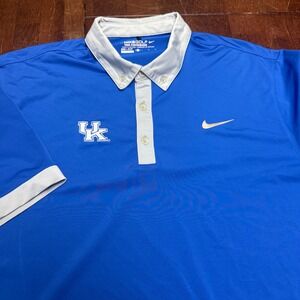 Nike Golf Dri-FIT Tour Performance Polo Mens Large Blue Kentucky Wildcats BBN